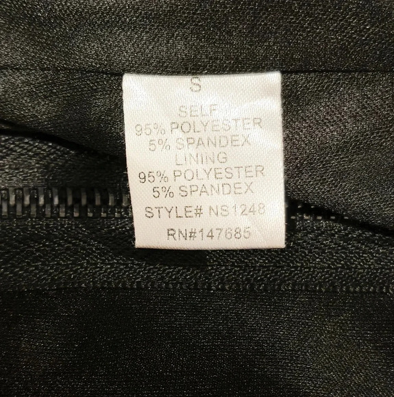 Revolve NUDE Black Full Length Back Zipper Pencil Skirt Slit High Waist Size S - Picture 5 of 10